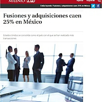 Fusiones y adquisiciones caen 25% en Mxico